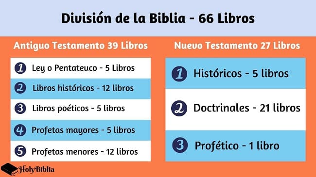¿Cómo se divide la biblia? División de la biblia - 66 Libros