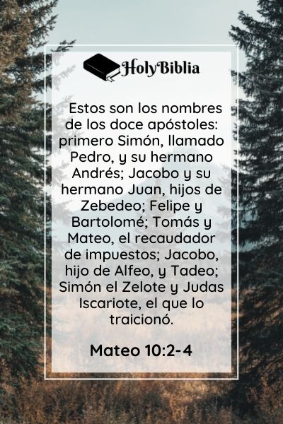 Quiénes fueron los 12 apóstoles Mateo 10-2-4